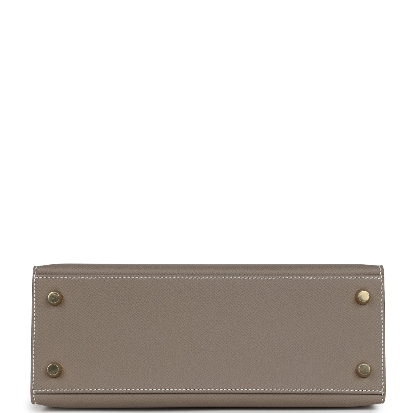 Hermes Kelly Sellier 25 Etoupe and Craie Epsom Brushed Gold Hardware