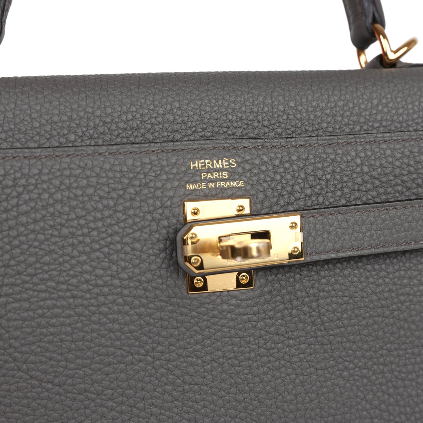 Hermes Kelly Retourne 25 Etain Togo Gold Hardware