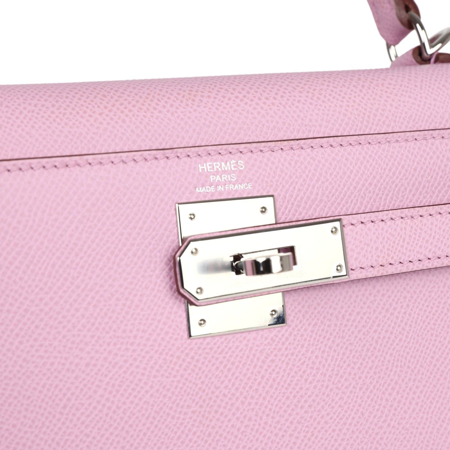 Hermes Kelly Sellier 28 Mauve Sylvestre Epsom Palladium Hardware