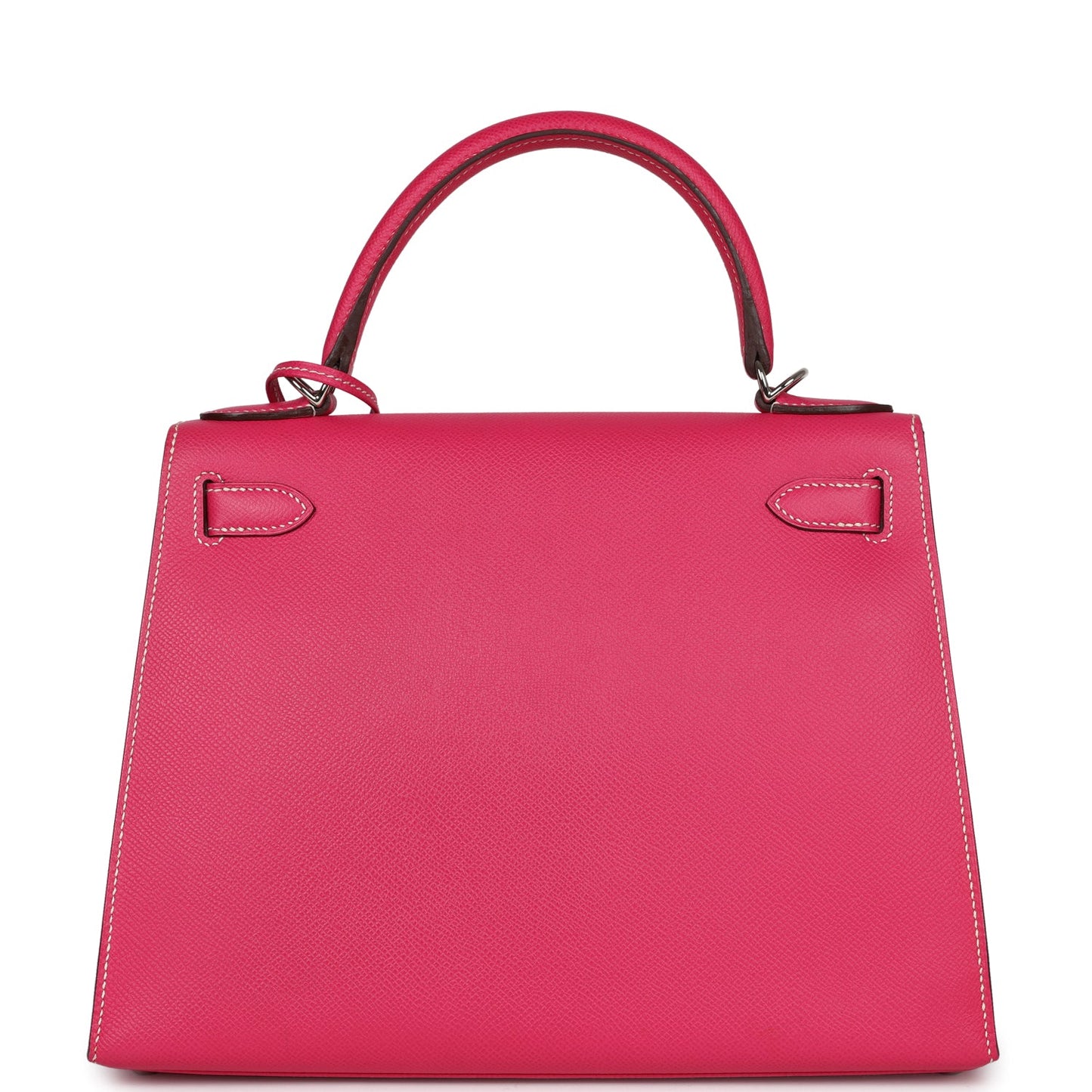 Hermes Kelly Sellier 28 Rose Tyrien Epsom Palladium Hardware