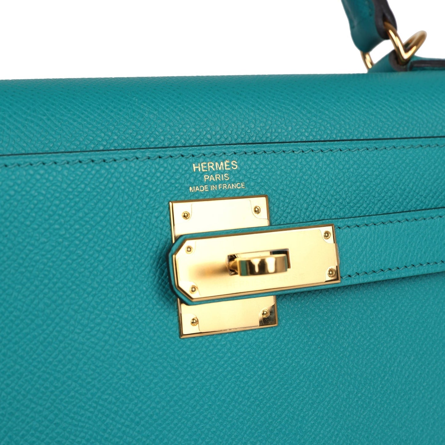 Hermes Kelly Sellier 28 Vert Verone Epsom Gold Hardware