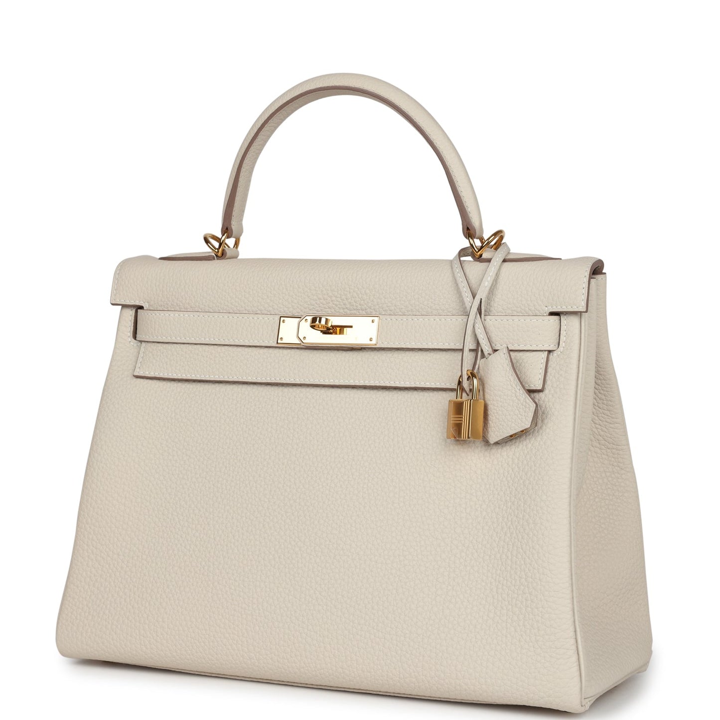 Hermes Kelly Retourne 32 Craie Togo Gold Hardware