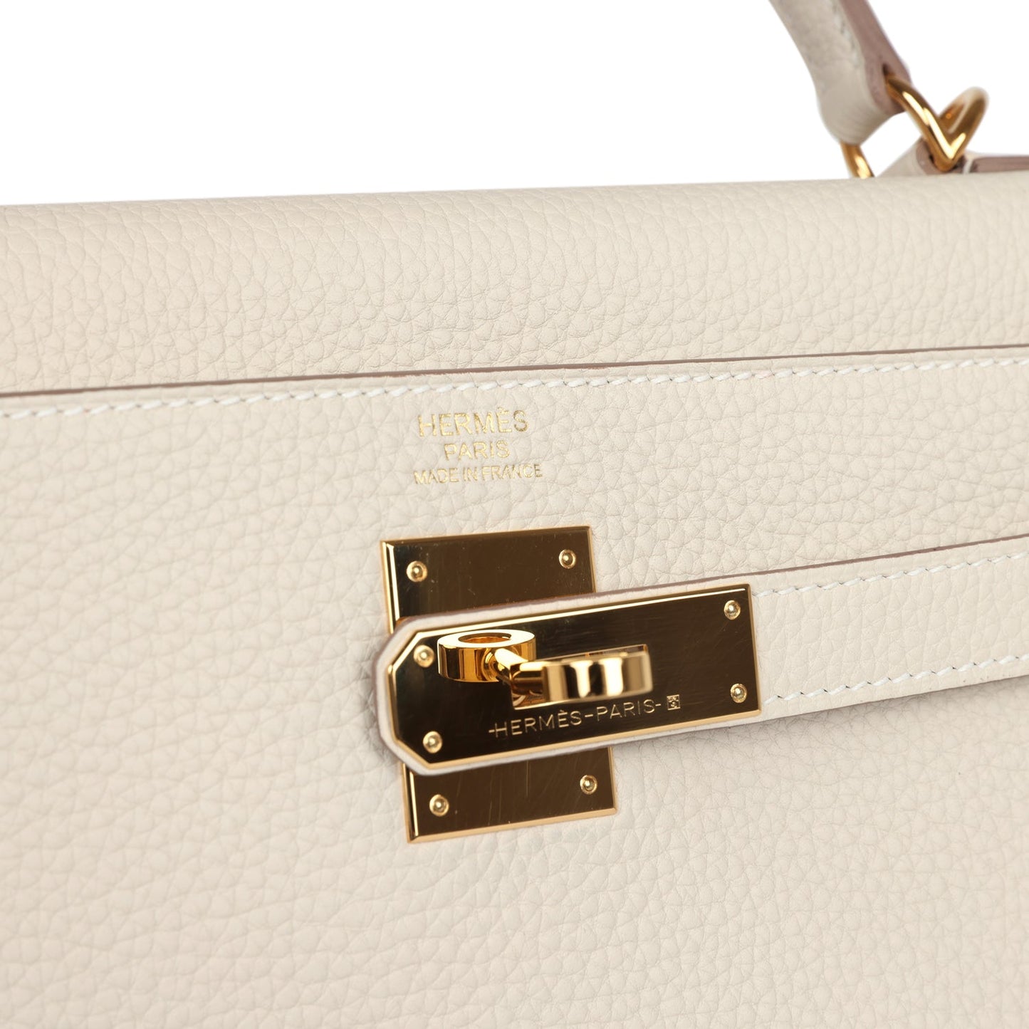 Hermes Kelly Retourne 32 Craie Togo Gold Hardware