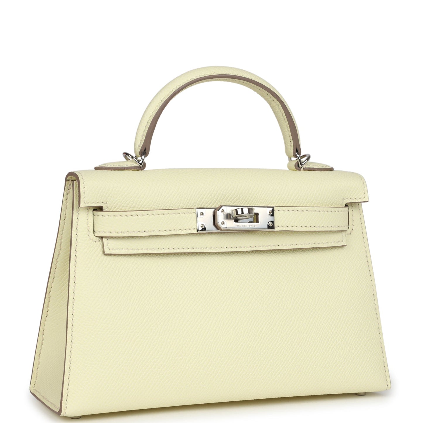 Hermes Kelly Sellier 20 Jaune Milton Epsom Palladium Hardware