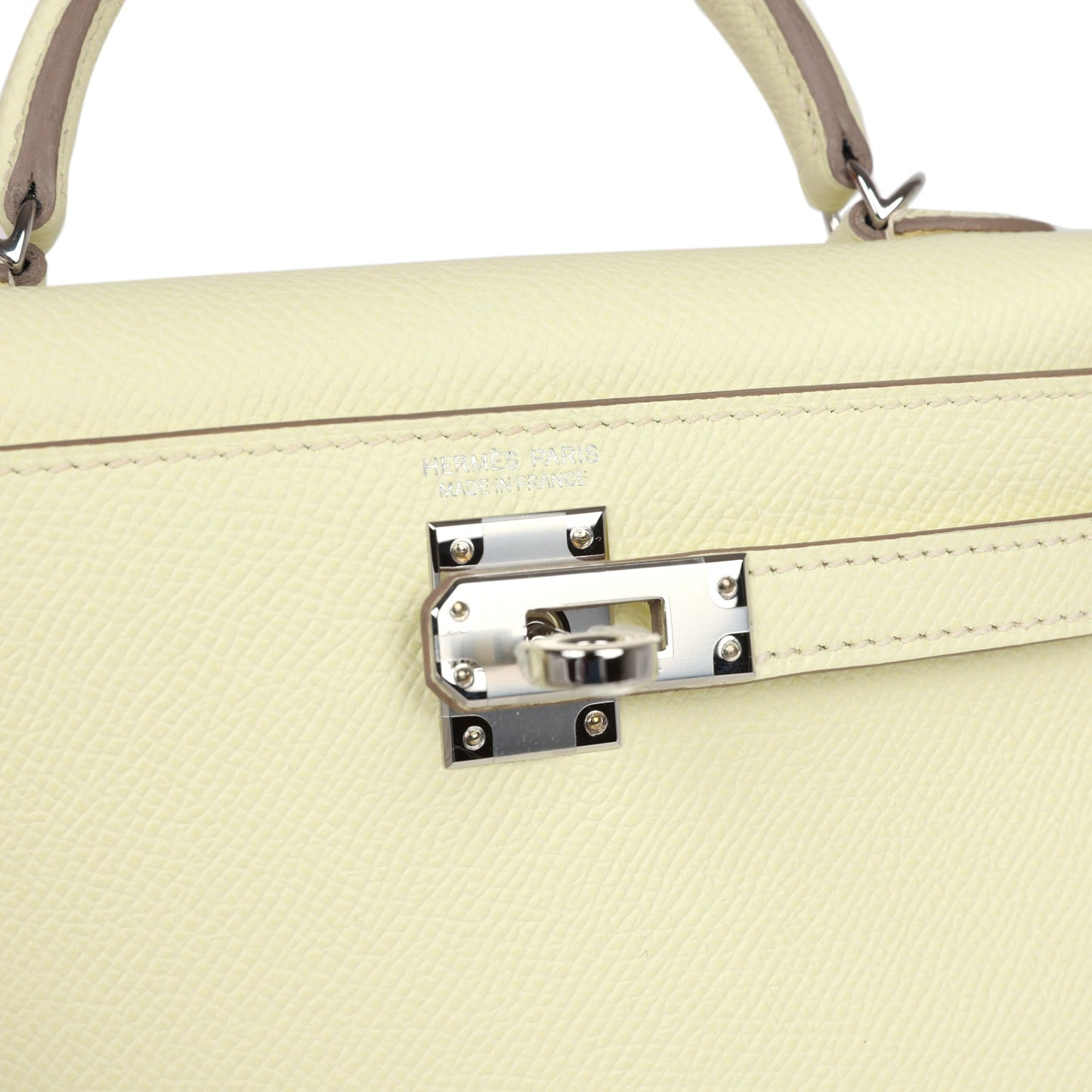 Hermes Kelly Sellier 20 Jaune Milton Epsom Palladium Hardware