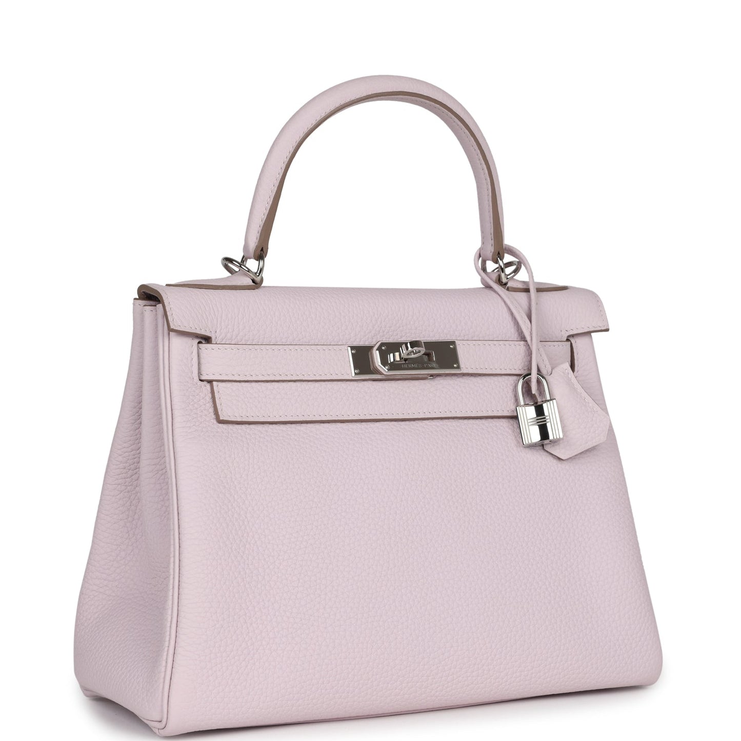 Hermes Kelly Retourne 28 Mauve Pale Clemence Palladium Hardware