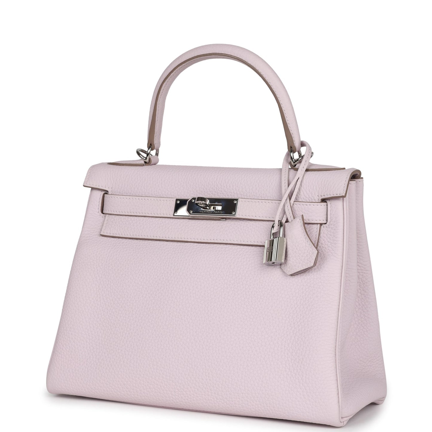 Hermes Kelly Retourne 28 Mauve Pale Clemence Palladium Hardware