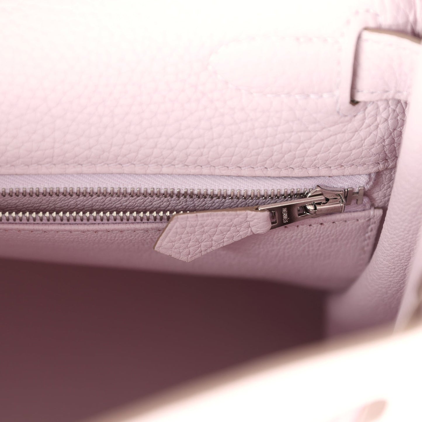 Hermes Kelly Retourne 28 Mauve Pale Clemence Palladium Hardware