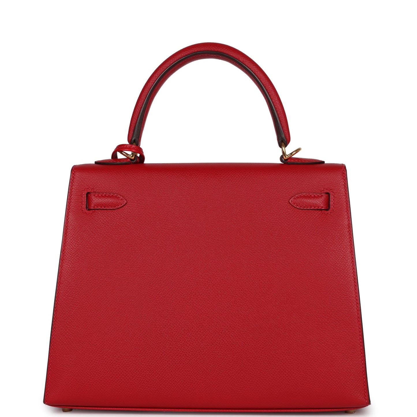 Hermes Kelly Sellier 25 Rouge Casaque Epsom Gold Hardware