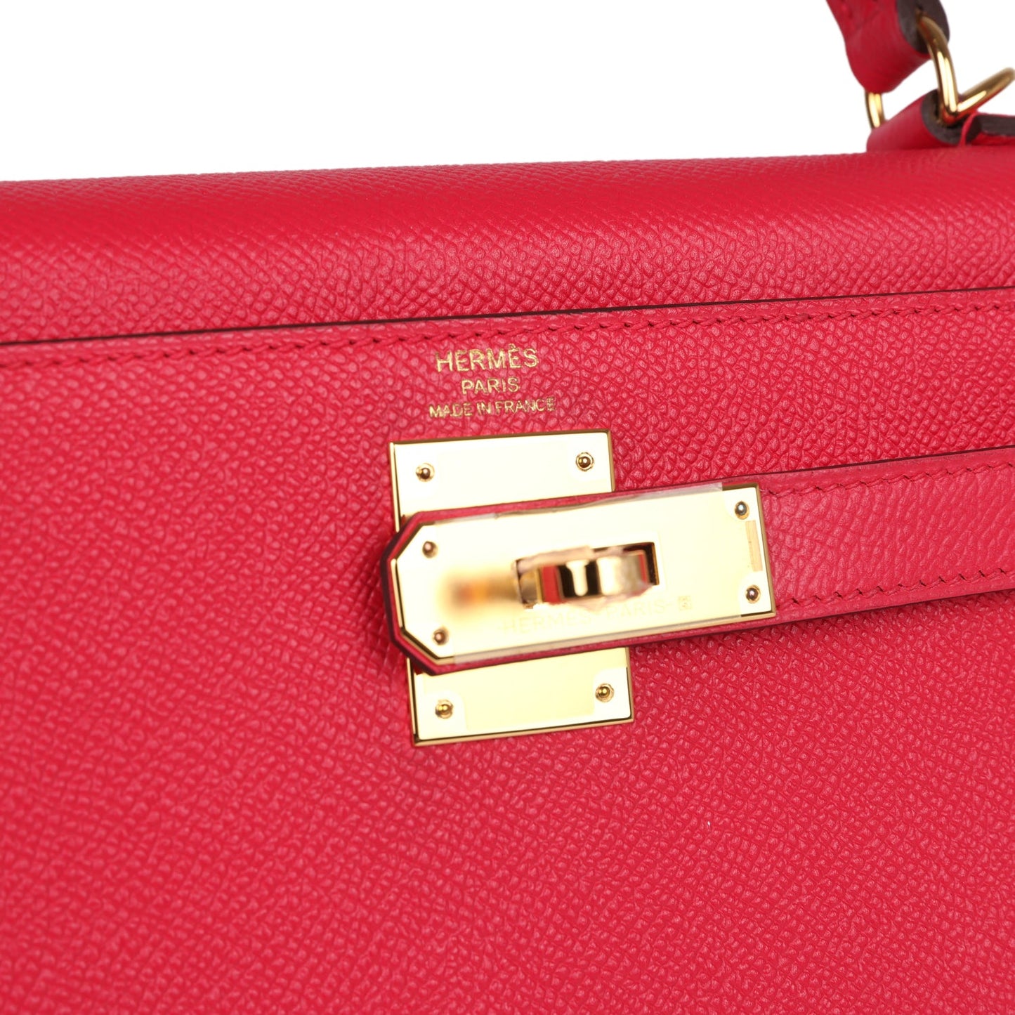 Hermes Kelly Sellier 28 Rose Extreme Epsom Gold Hardware