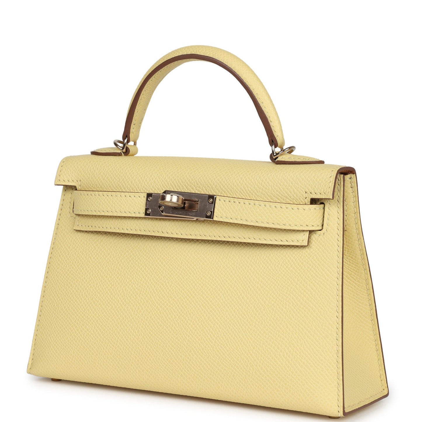 Hermes Special Order (HSS) Kelly Sellier 20 Jaune Poussin Verso Epsom Permabrass Hardware