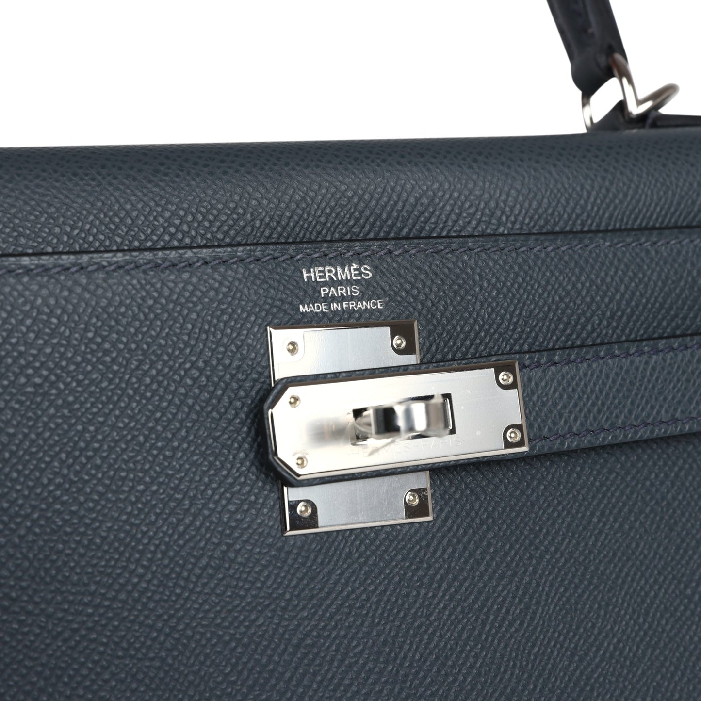 Hermes Kelly Sellier 28 Gris Misty Epsom Palladium Hardware