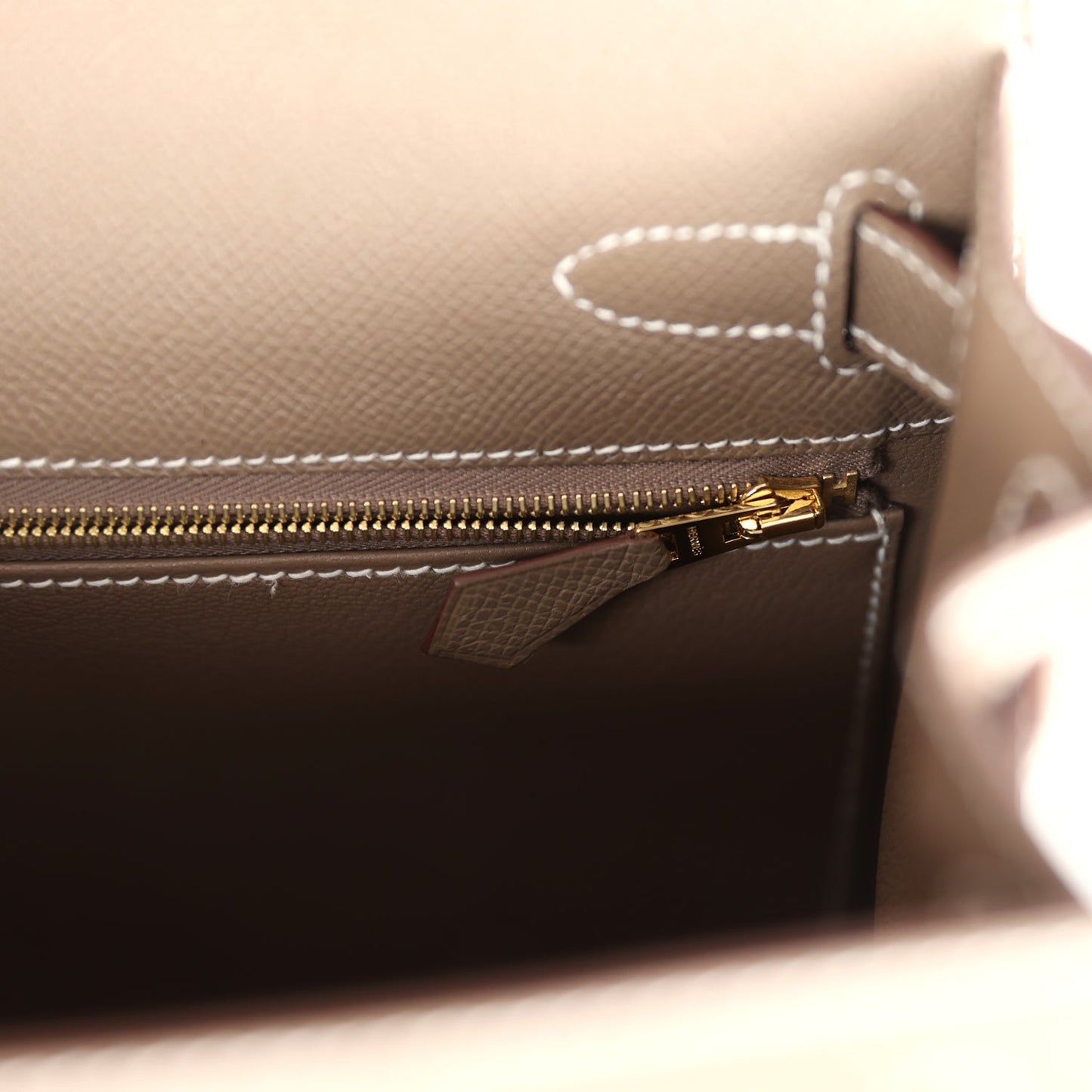 Hermes Kelly Sellier 28 Etoupe Epsom Gold Hardware