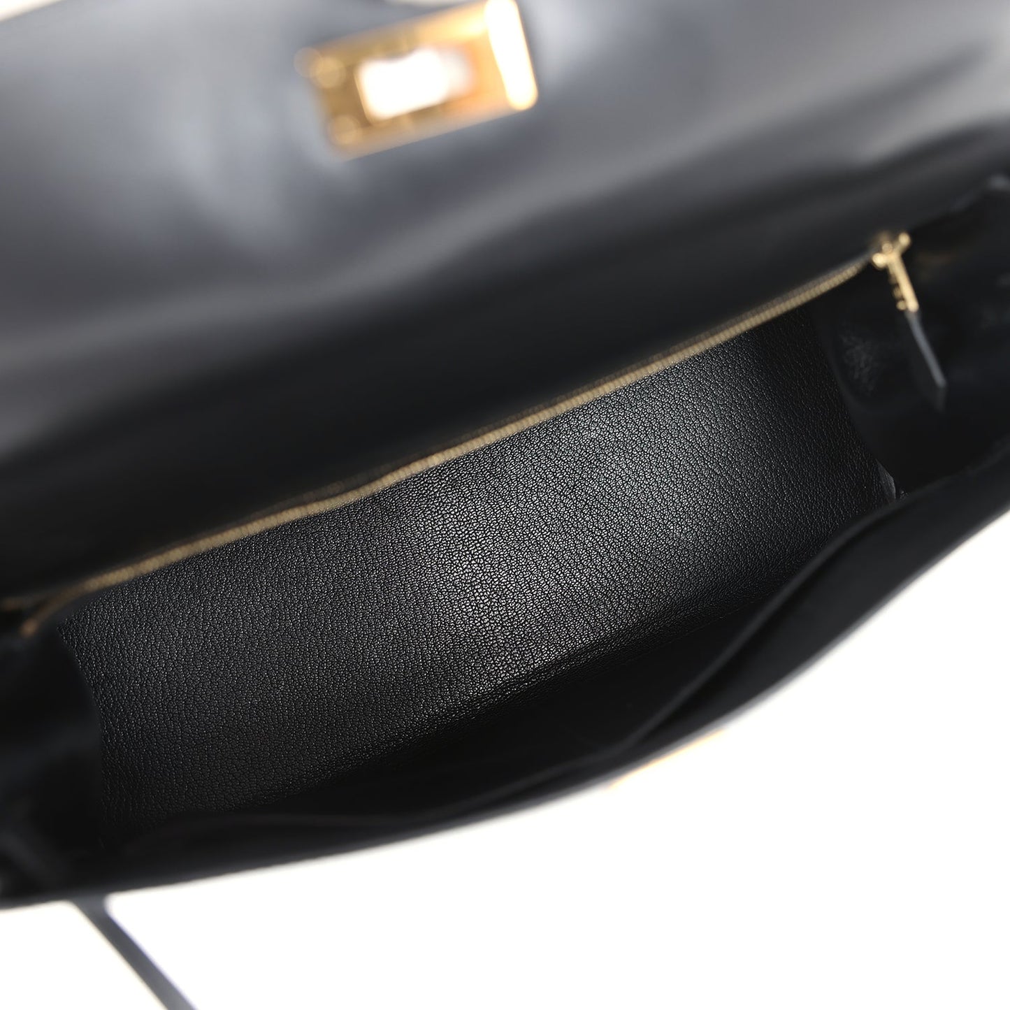 Hermes Kelly Retourne 32 Black Box Gold Hardware