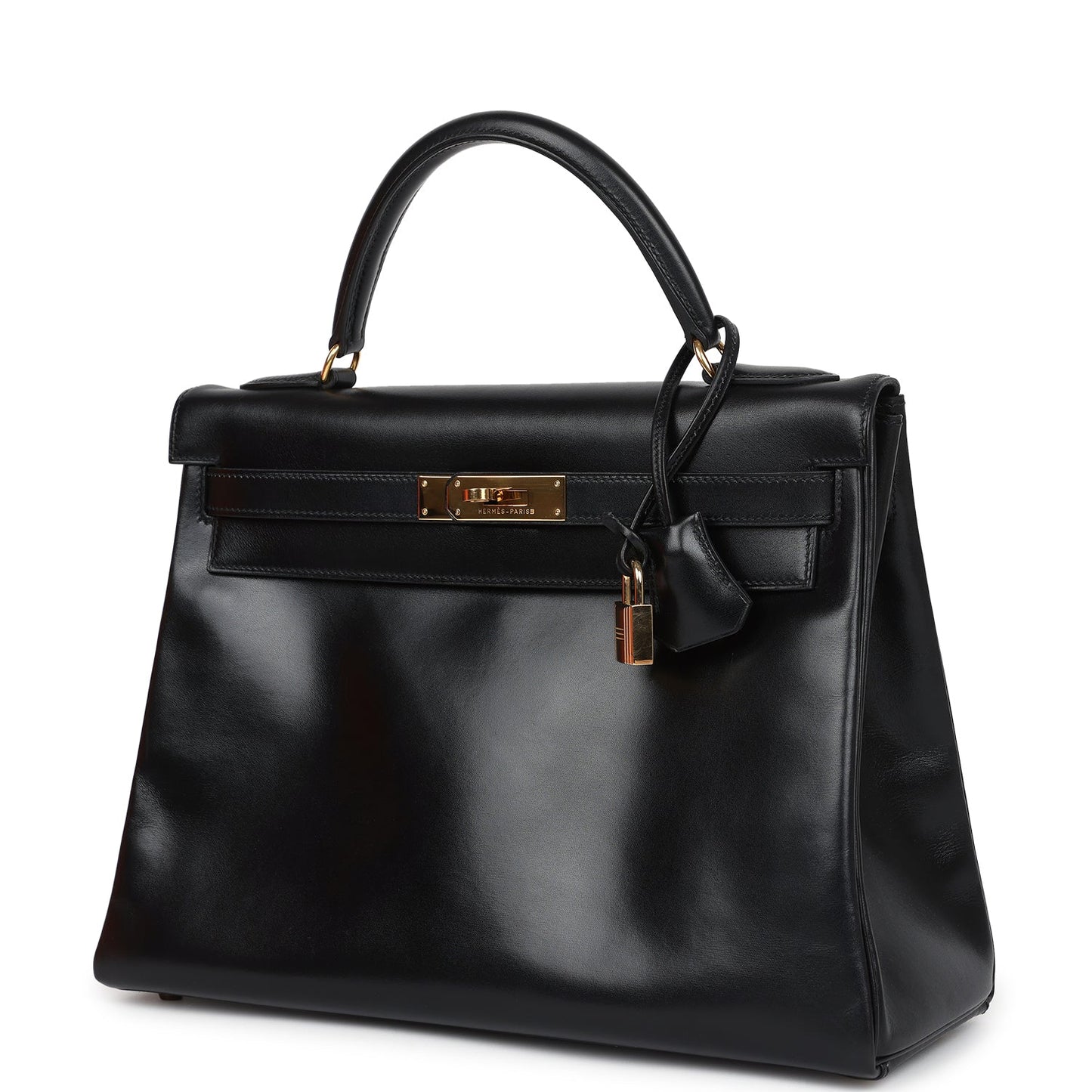 Hermes Kelly Retourne 32 Black Box Gold Hardware