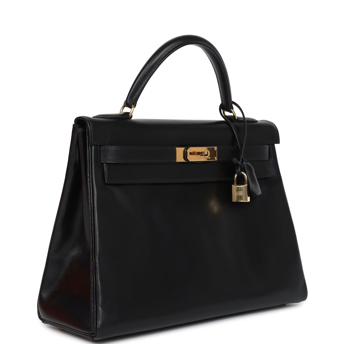 Hermes Kelly Retourne 32 Black Box Gold Hardware