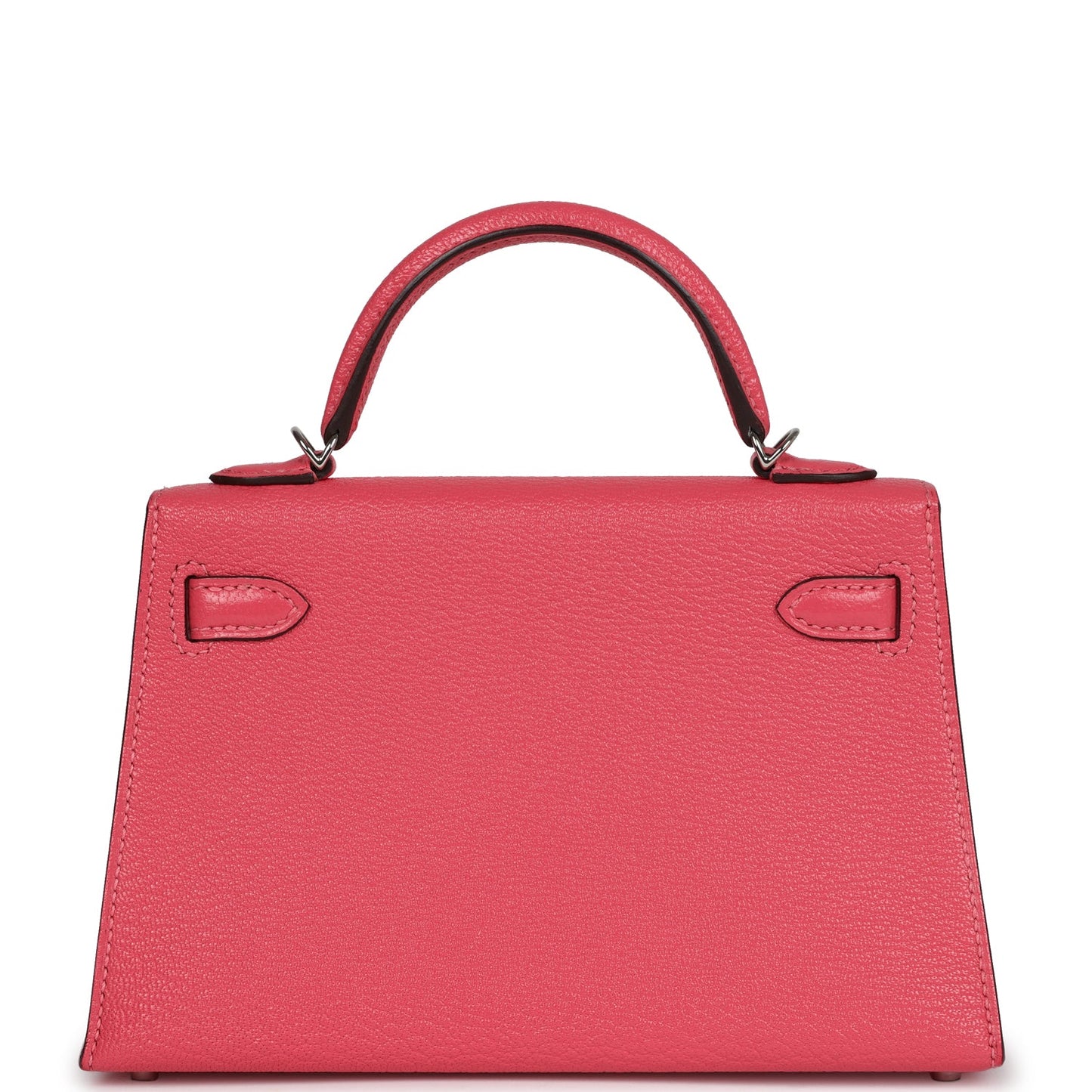 Hermes Kelly Sellier 20 Rose Lipstick Chevre Palladium Hardware