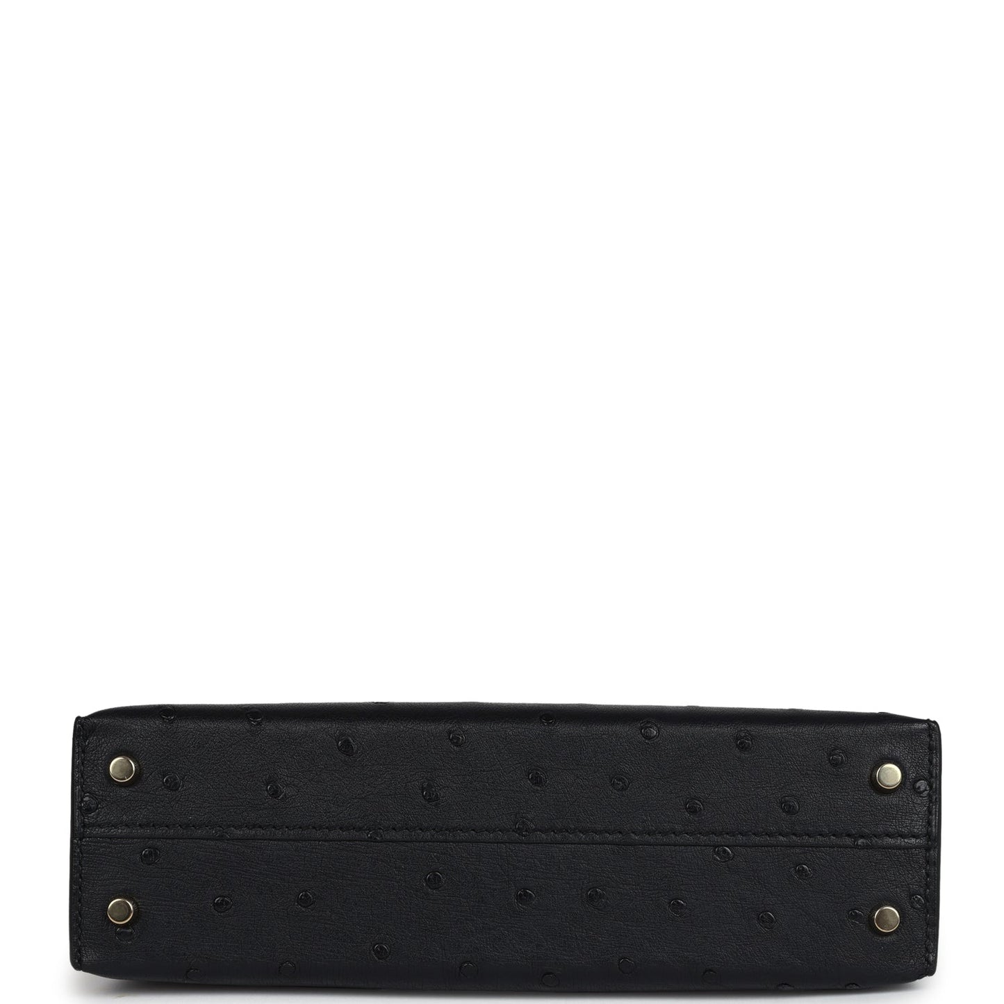 Hermes Special Order (HSS) Kelly Sellier 20 Black and Beton Ostrich Permabrass Hardware