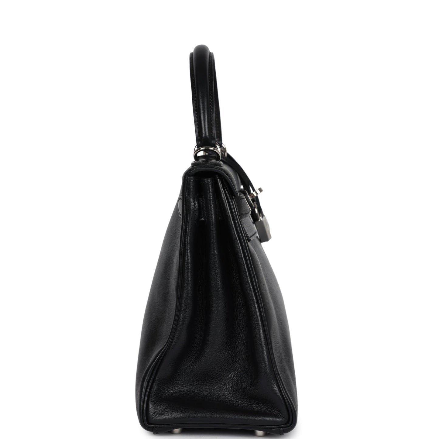 Hermes Kelly Retourne 28 Black Evergrain Palladium Hardware