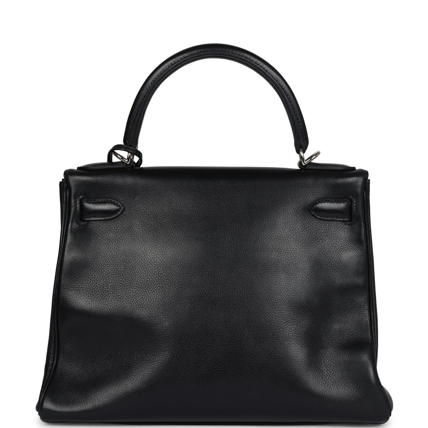 Hermes Kelly Retourne 28 Black Evergrain Palladium Hardware