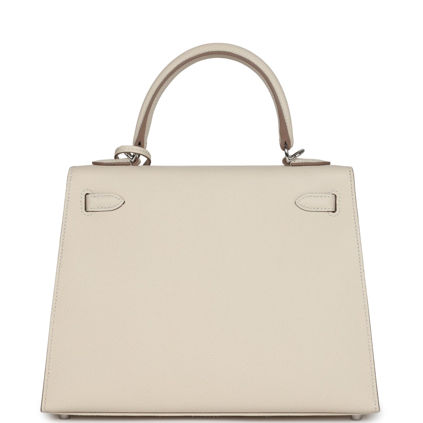 Hermes Kelly Sellier 25 Craie Epsom Palladium Hardware