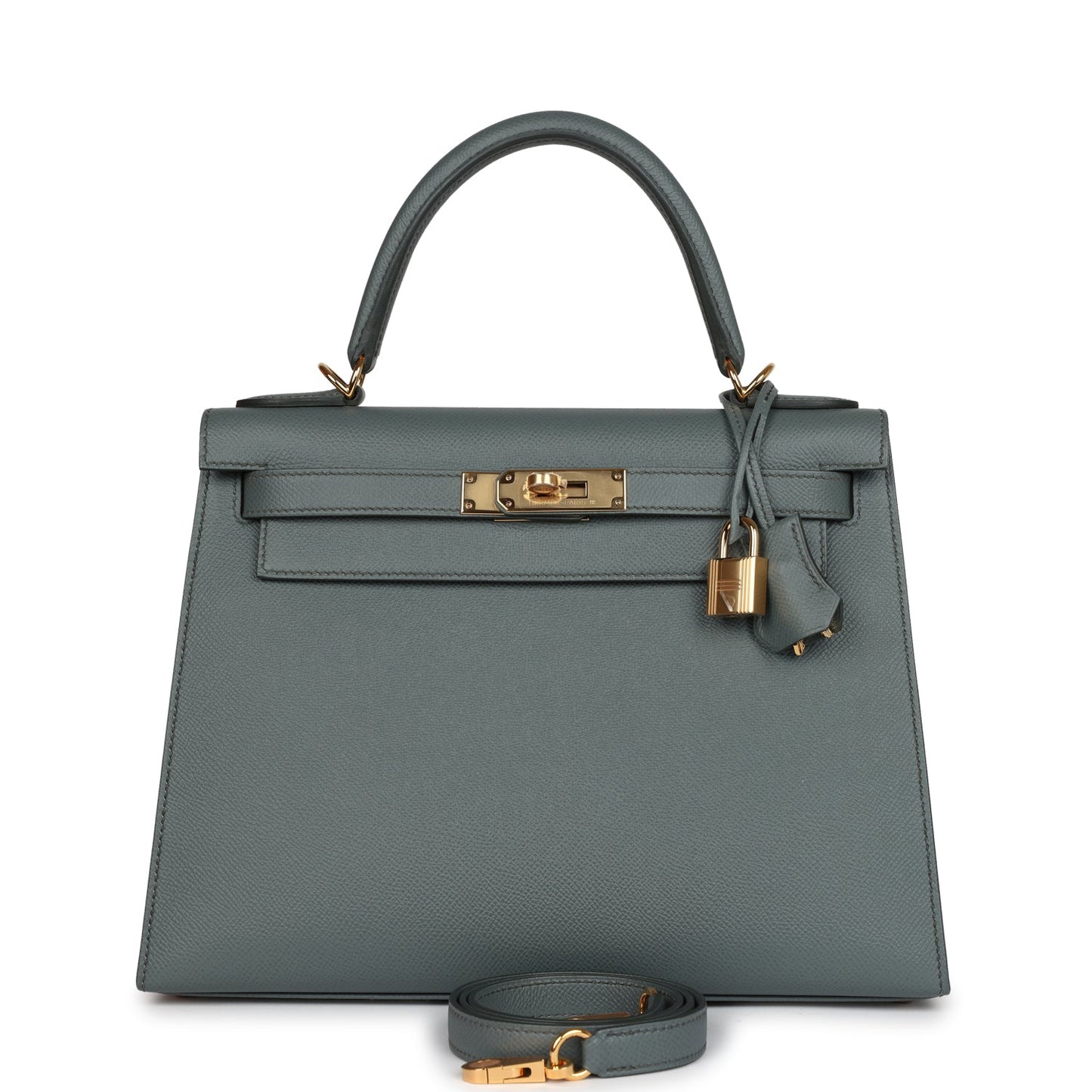 Hermes Kelly Sellier 28 Vert Amande Epsom Gold Hardware