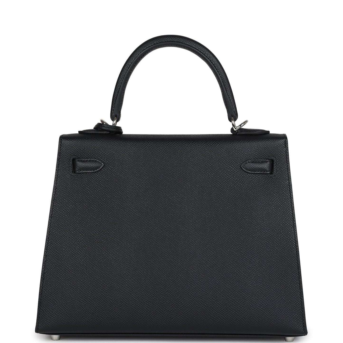 Hermes Kelly Sellier 25 Black Epsom Palladium Hardware