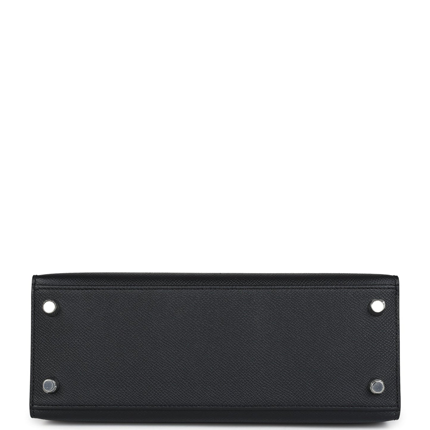 Hermes Kelly Sellier 25 Black Epsom Palladium Hardware