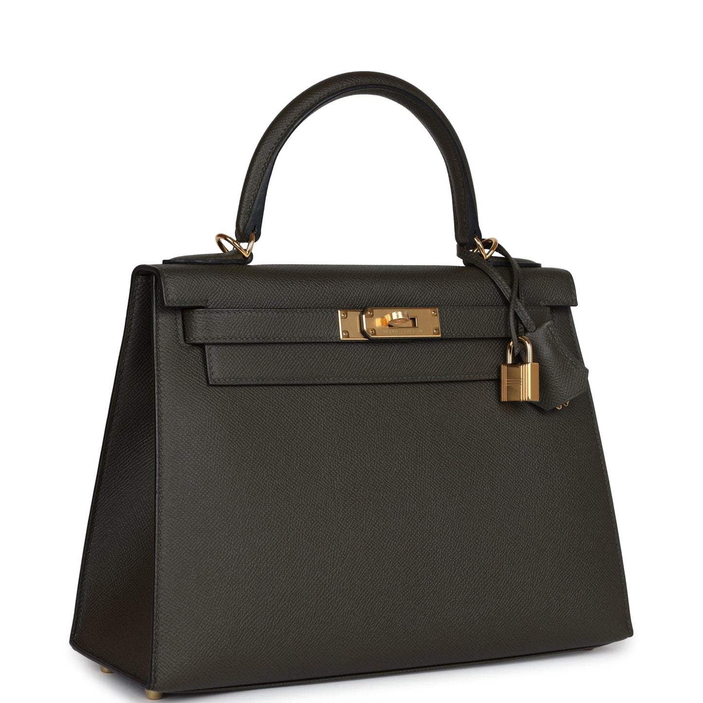 Hermes Kelly Sellier 28 Vert De Gris Epsom Gold Hardware