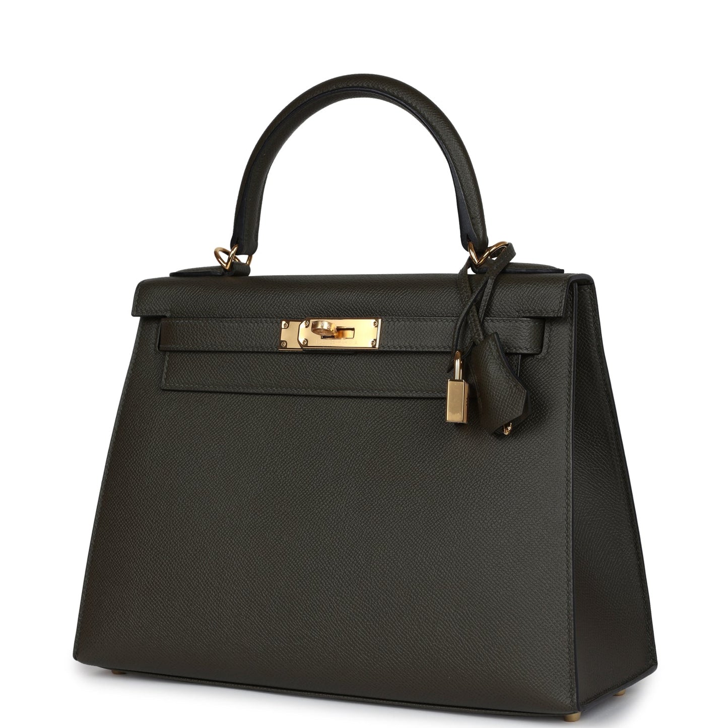 Hermes Kelly Sellier 28 Vert De Gris Epsom Gold Hardware