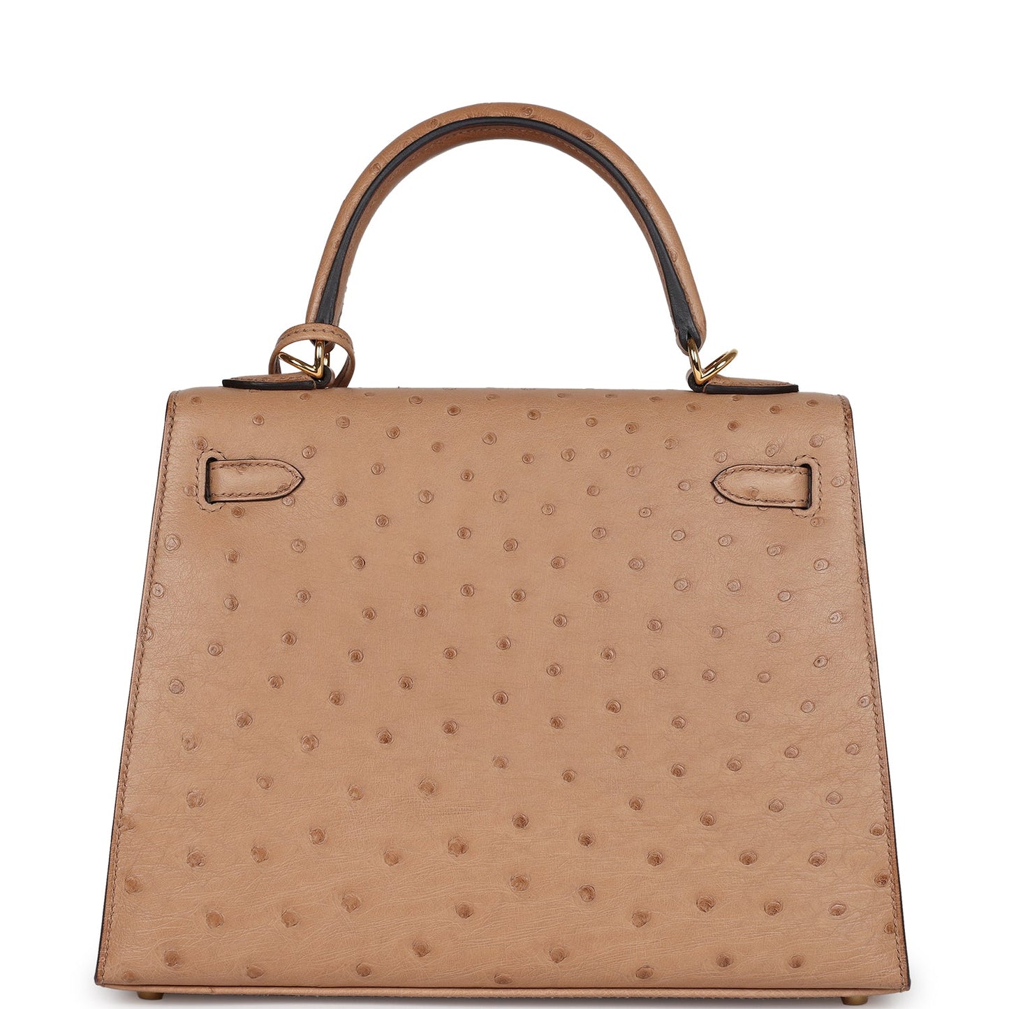 Hermes Kelly Sellier 25 Chai Ostrich Gold Hardware