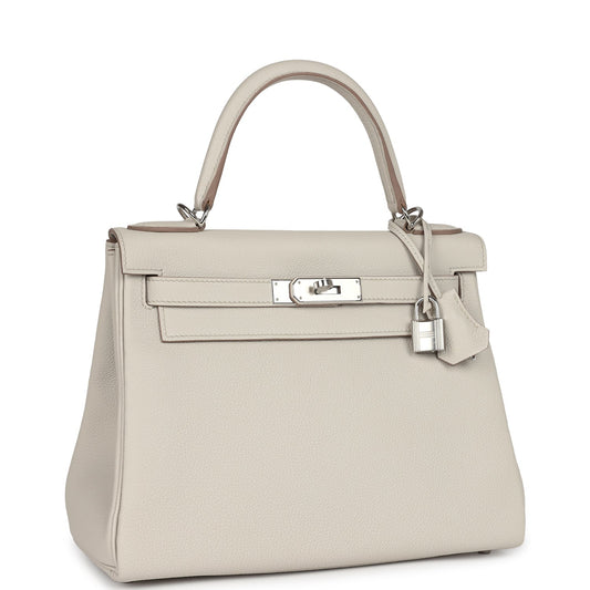 Hermes Kelly Retourne 28 Beton Togo Palladium Hardware