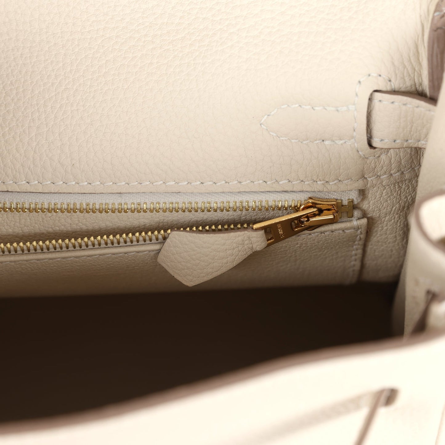 Hermes Kelly Retourne 25 Craie Togo Gold Hardware