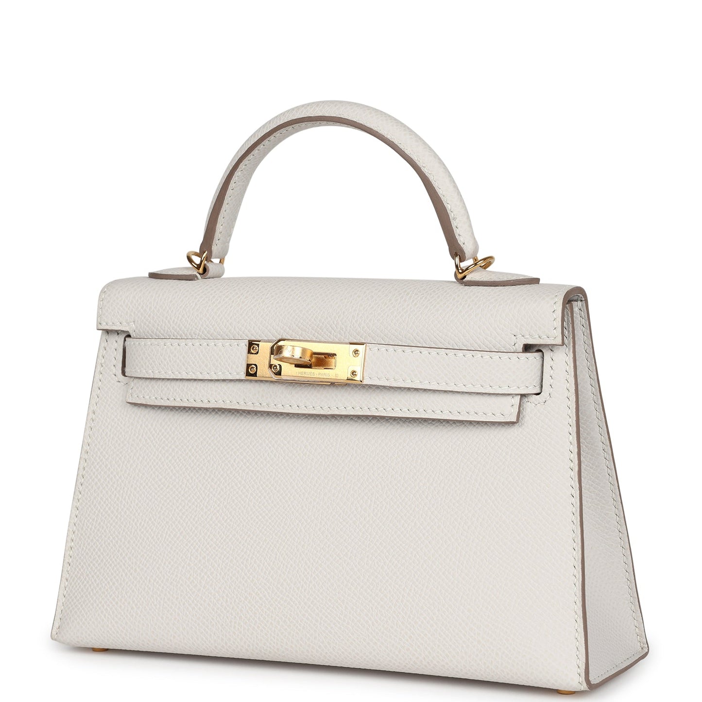 Hermes Kelly Sellier 20 Gris Pale Epsom Gold Hardware