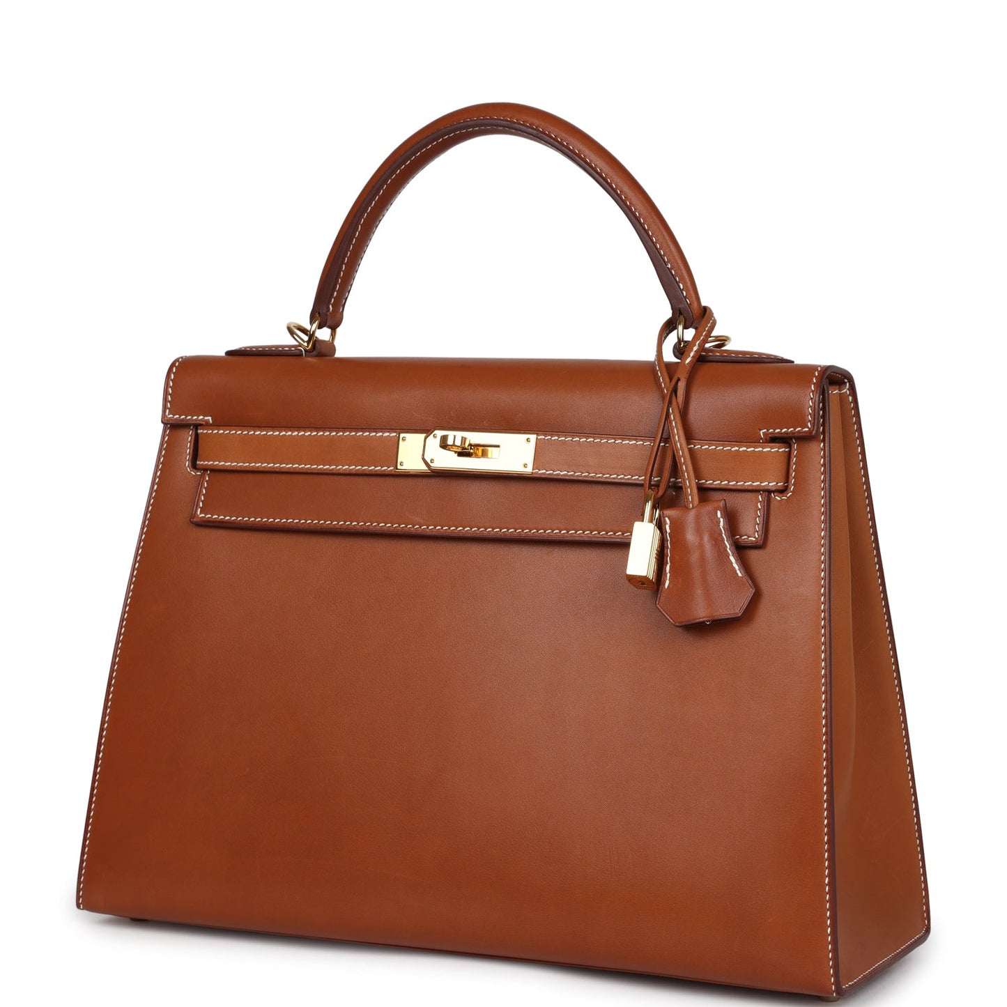 Hermes Sellier Kelly 32 Fauve Barenia Gold Hardware