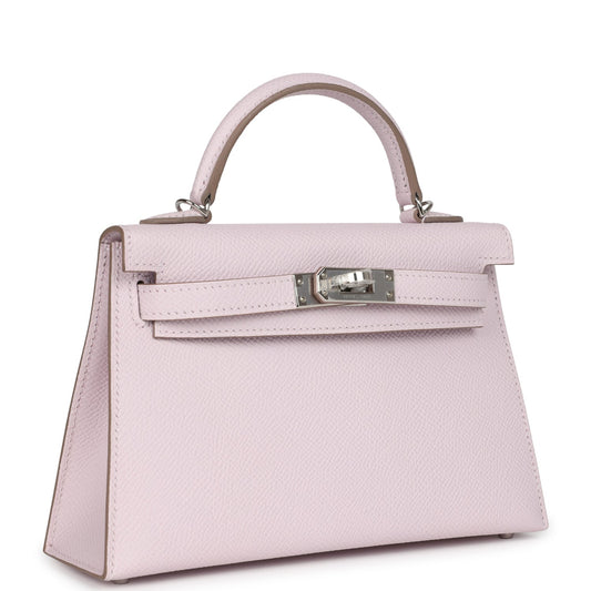 Hermes Kelly Sellier 20 Mauve Pale Epsom Palladium Hardware