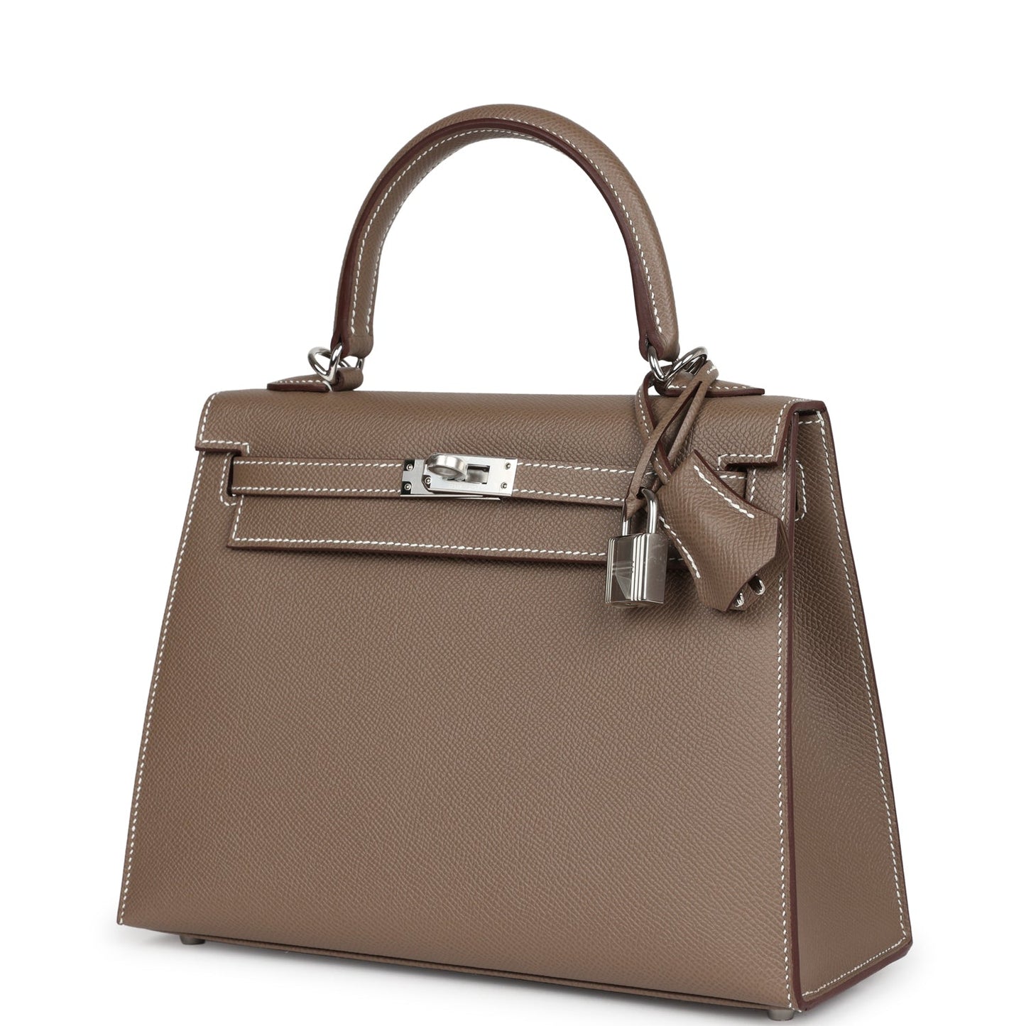 Hermes Kelly Sellier 25 Etoupe Epsom Palladium Hardware