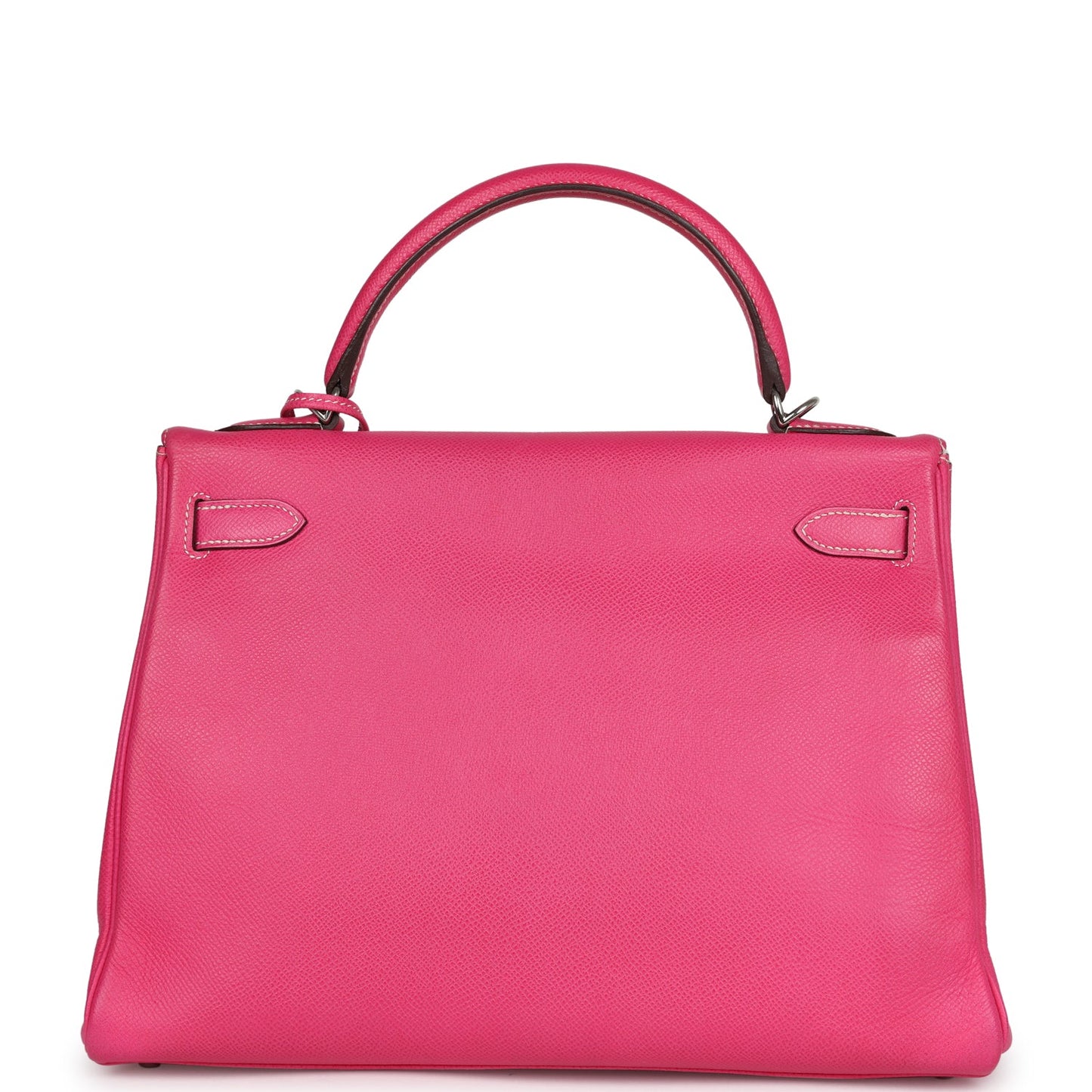 Hermes Kelly Retourne 32 Rose Tyrien Candy Epsom Palladium Hardware