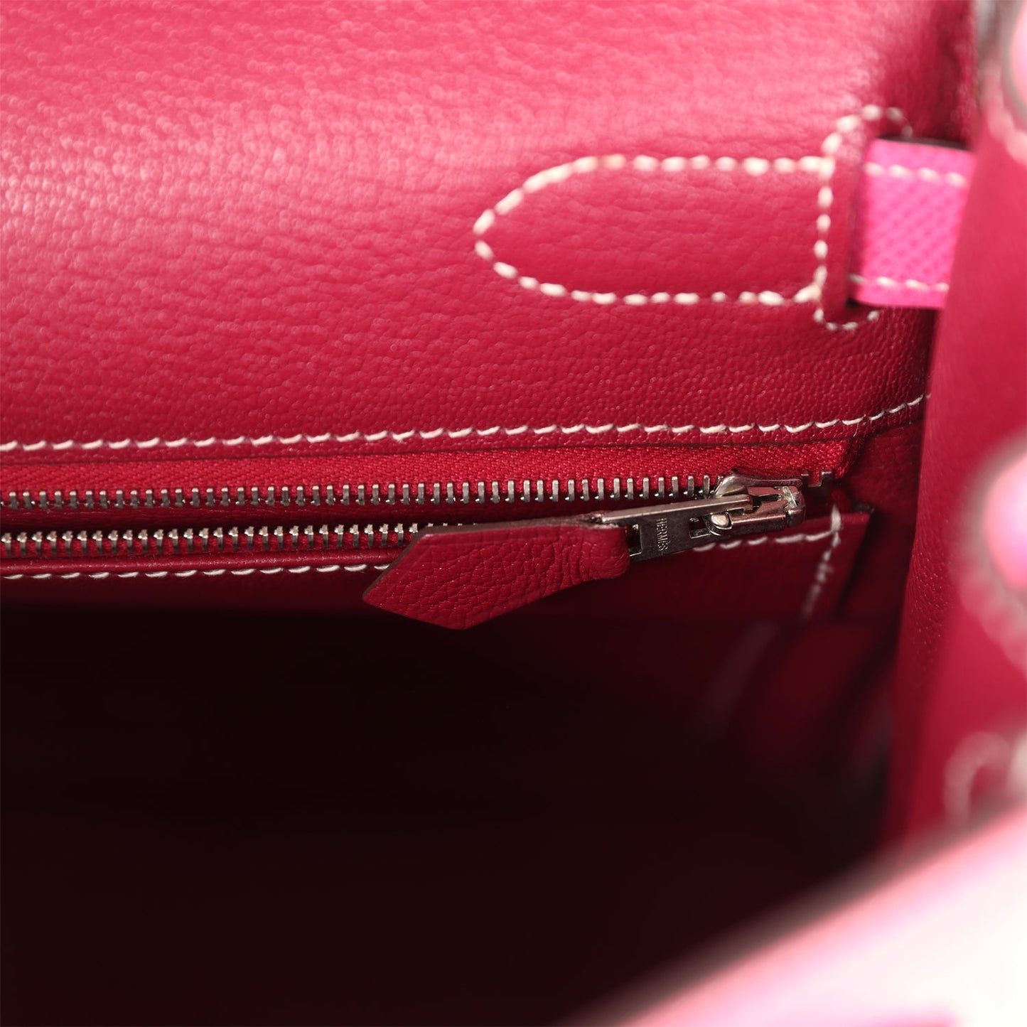 Hermes Kelly Retourne 32 Rose Tyrien Candy Epsom Palladium Hardware