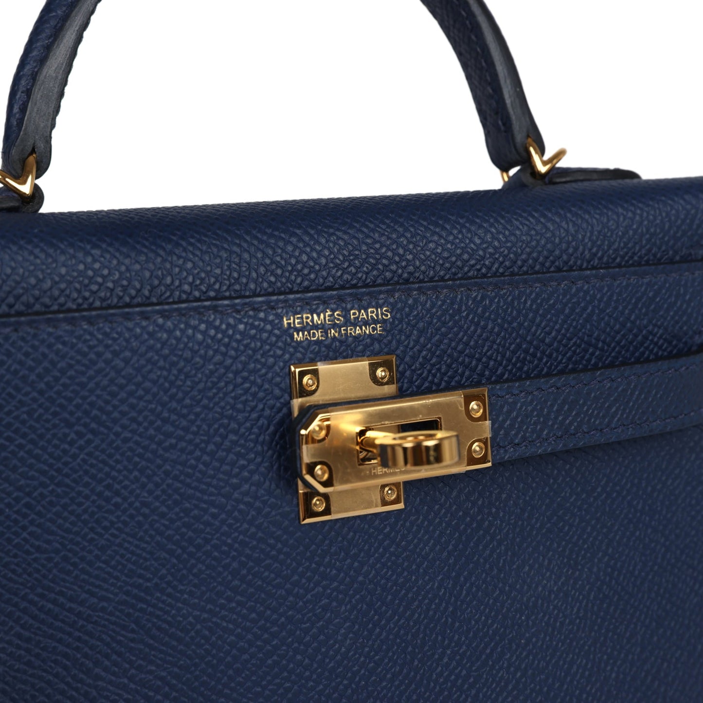 Hermes Kelly Sellier 20 Bleu Navy Epsom Gold Hardware