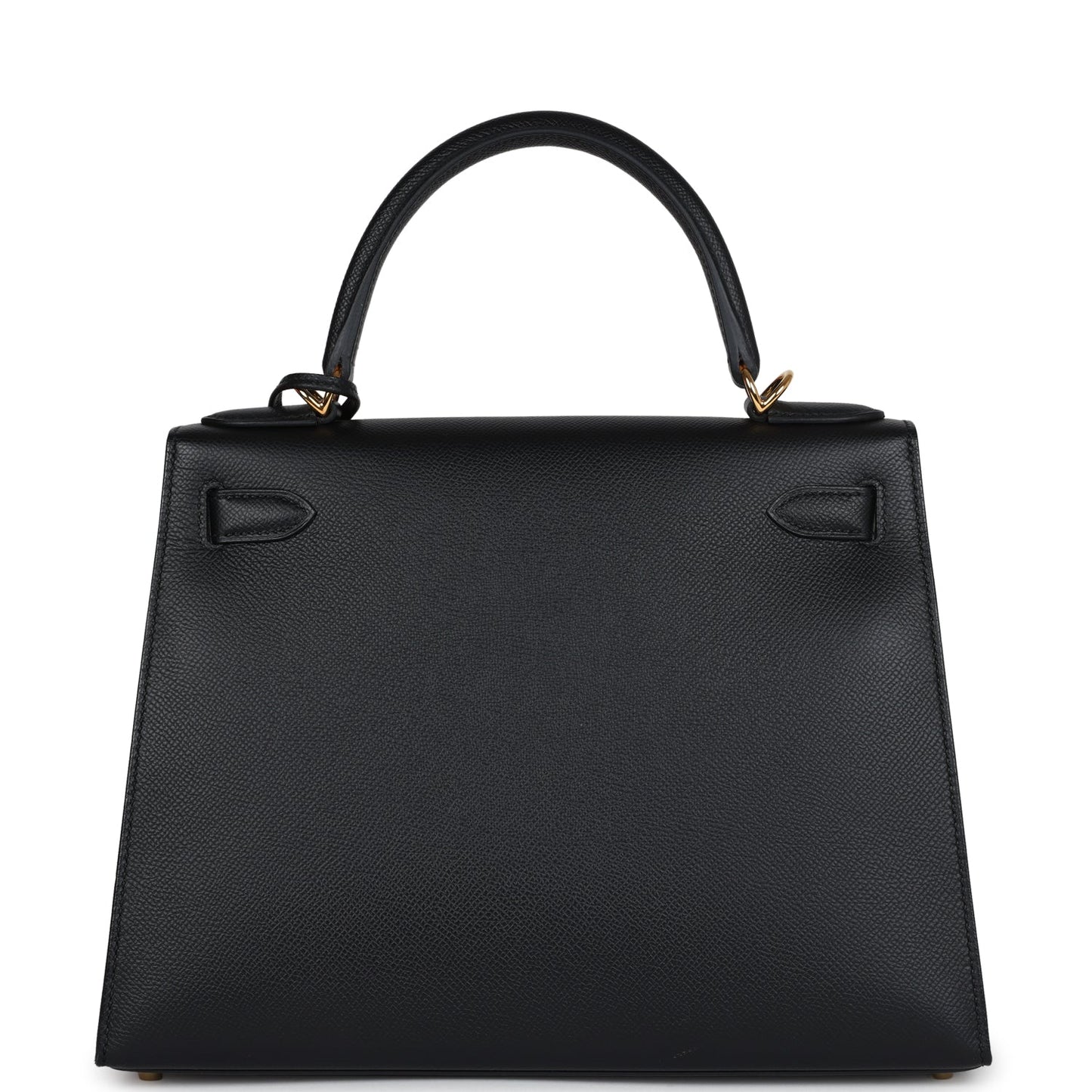 Hermes Kelly Sellier 28 Black Epsom Gold Hardware