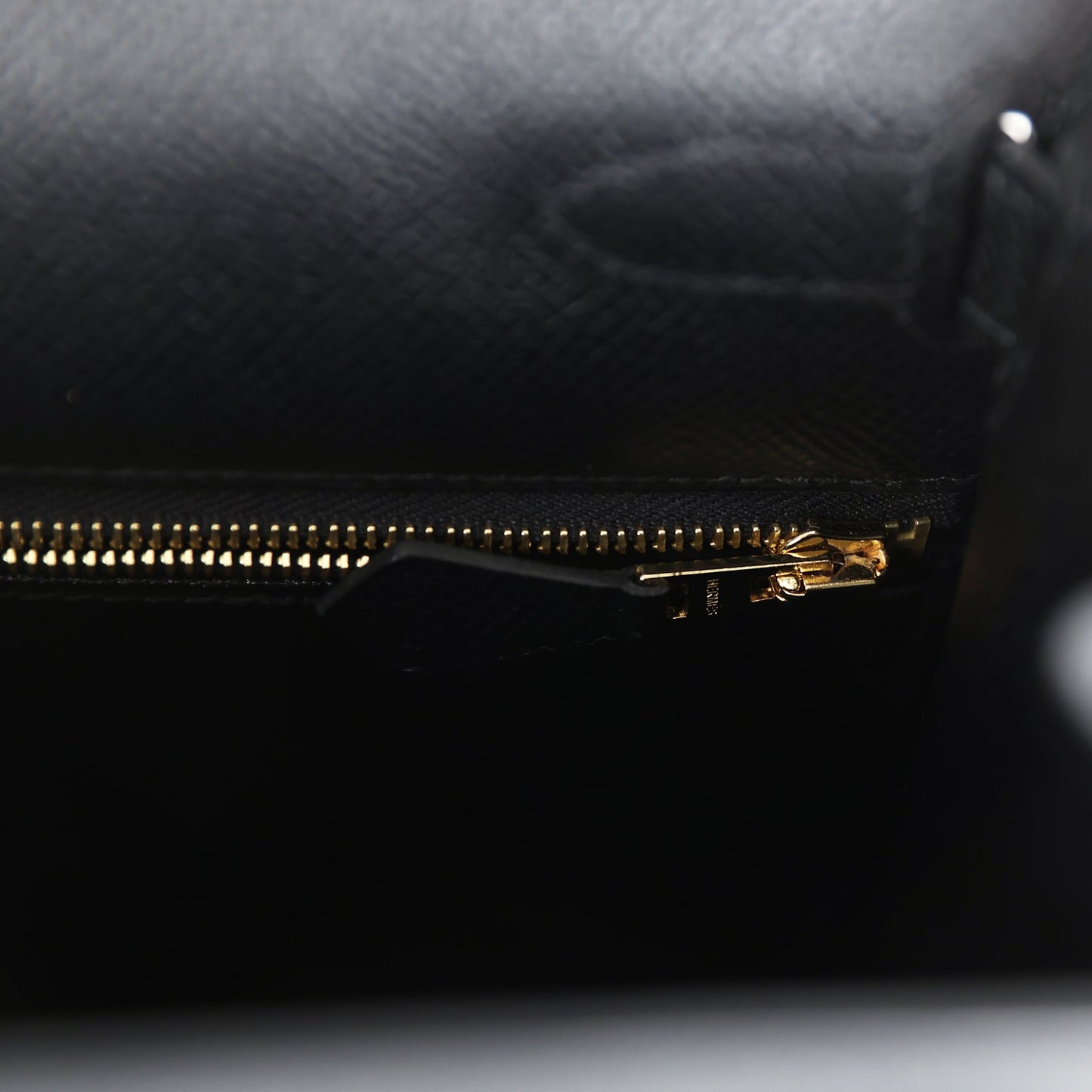 Hermes Kelly Sellier 28 Black Epsom Gold Hardware