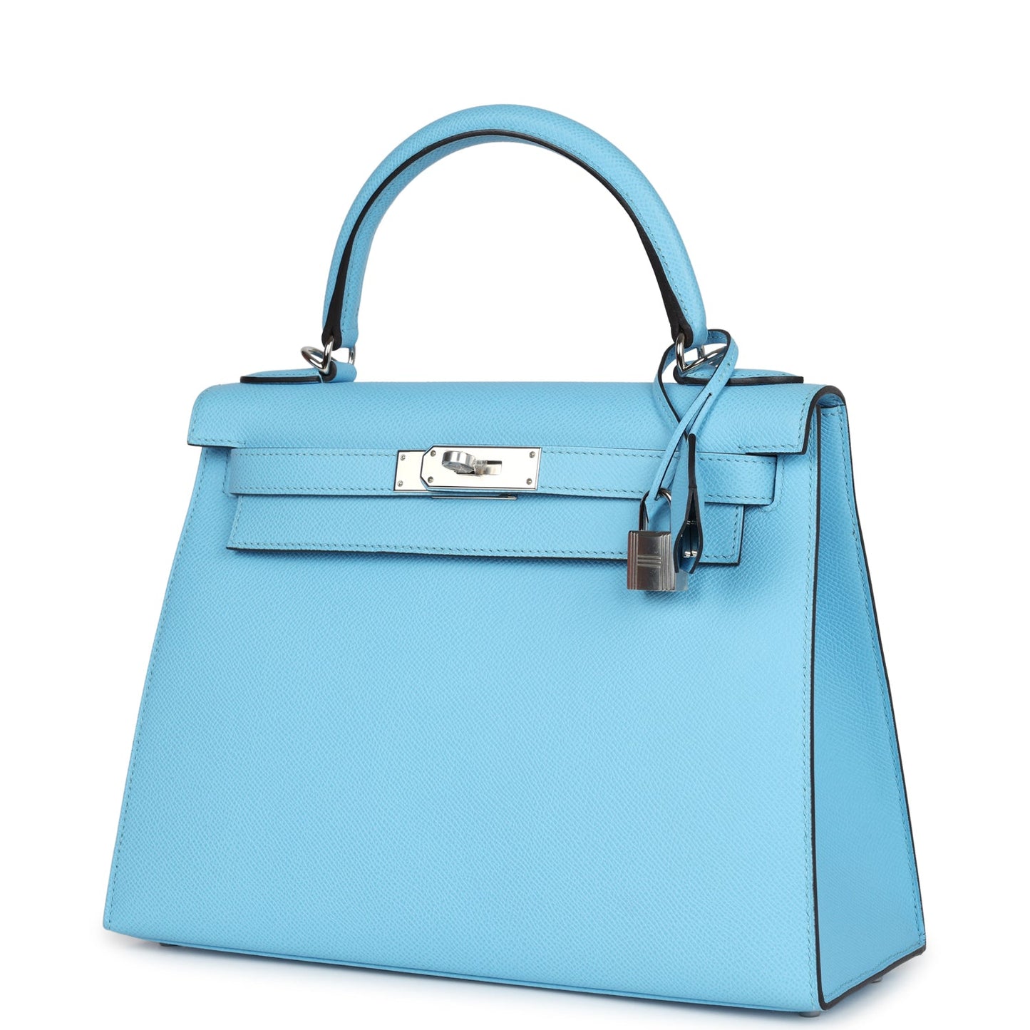 Hermes Kelly Sellier 28 Bleu Celeste Epsom Gold Hardware