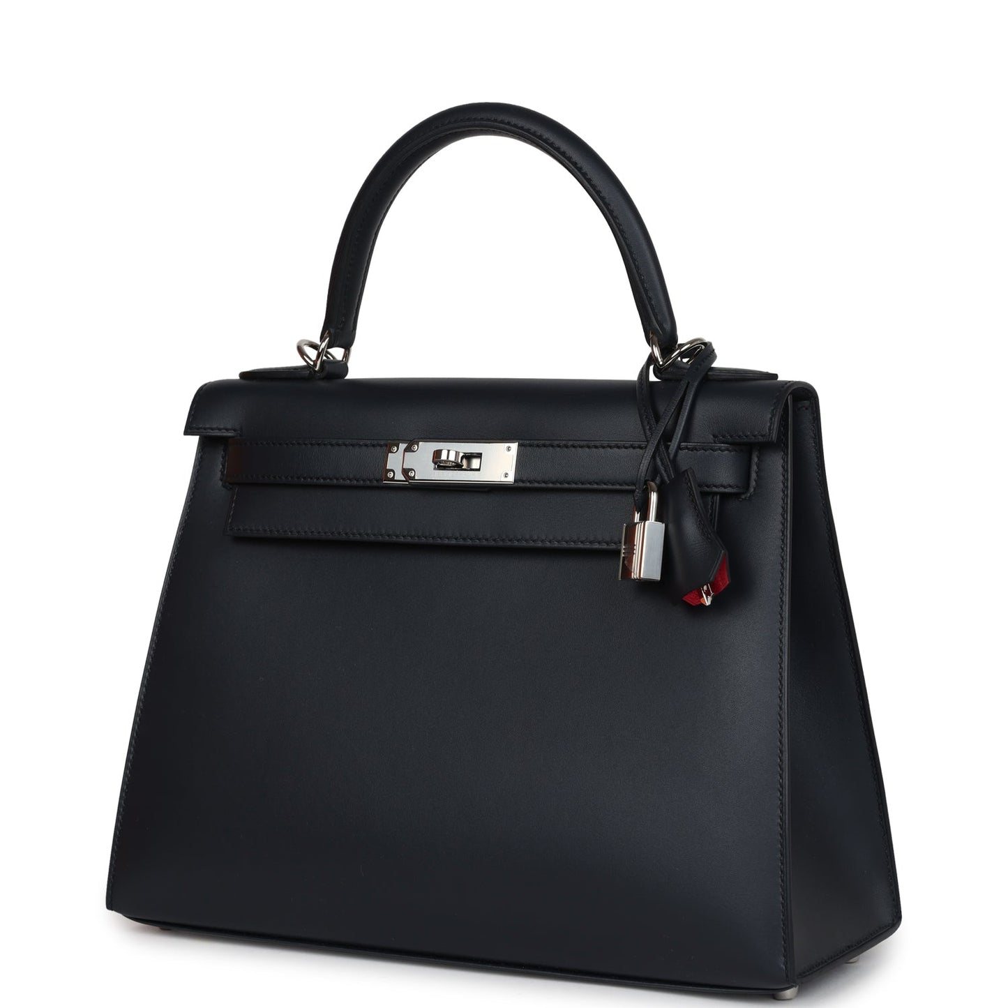 Hermes Kelly Sellier 28 Bleu Obscur Verso Sombrero Palladium Hardware