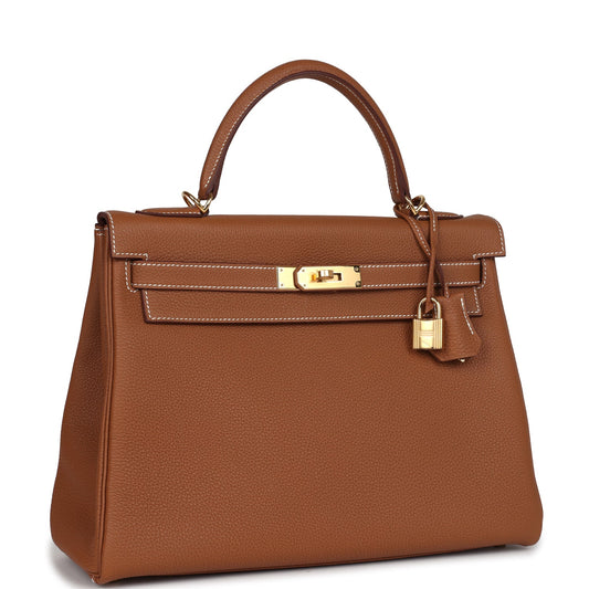 Hermes Kelly Retourne 32 Gold Togo Gold Hardware