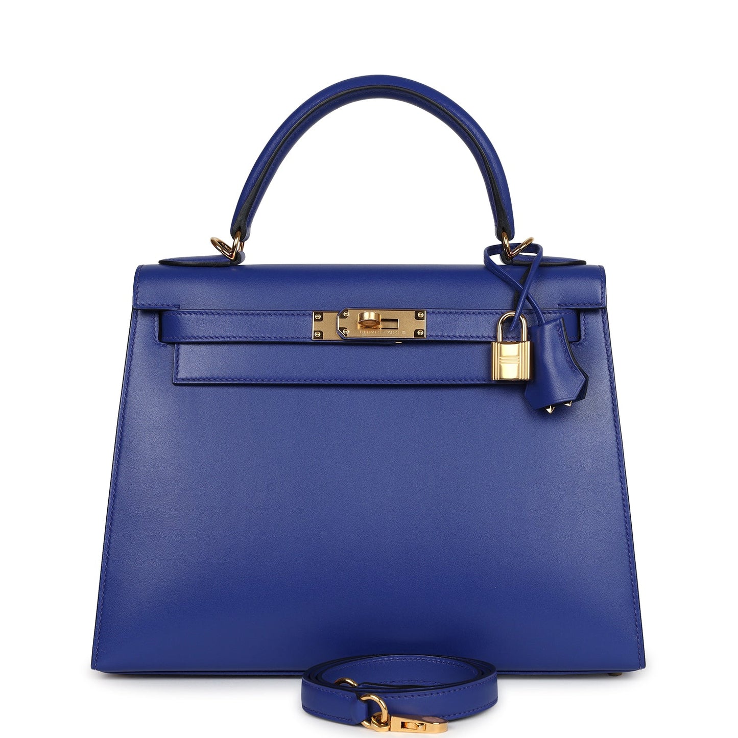 Hermes Kelly Sellier 28 Bleu Electric Tadelakt Gold Hardware