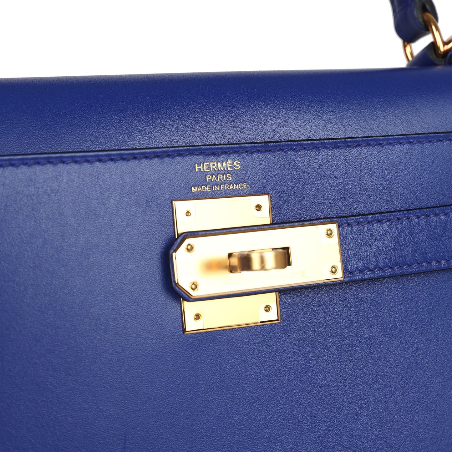 Hermes Kelly Sellier 28 Bleu Electric Tadelakt Gold Hardware