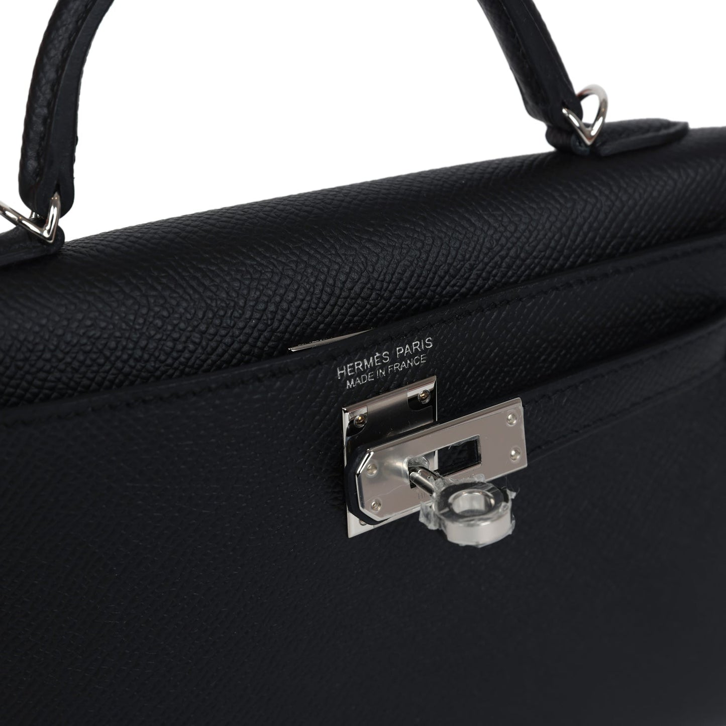 Hermes Kelly Sellier 20 Black Epsom Palladium Hardware