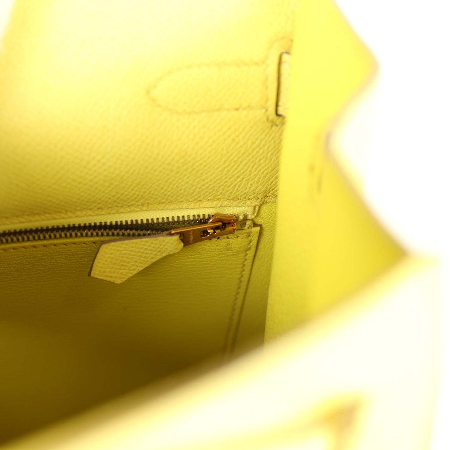 Hermes Kelly Sellier 35 Soufre Epsom Gold Hardware