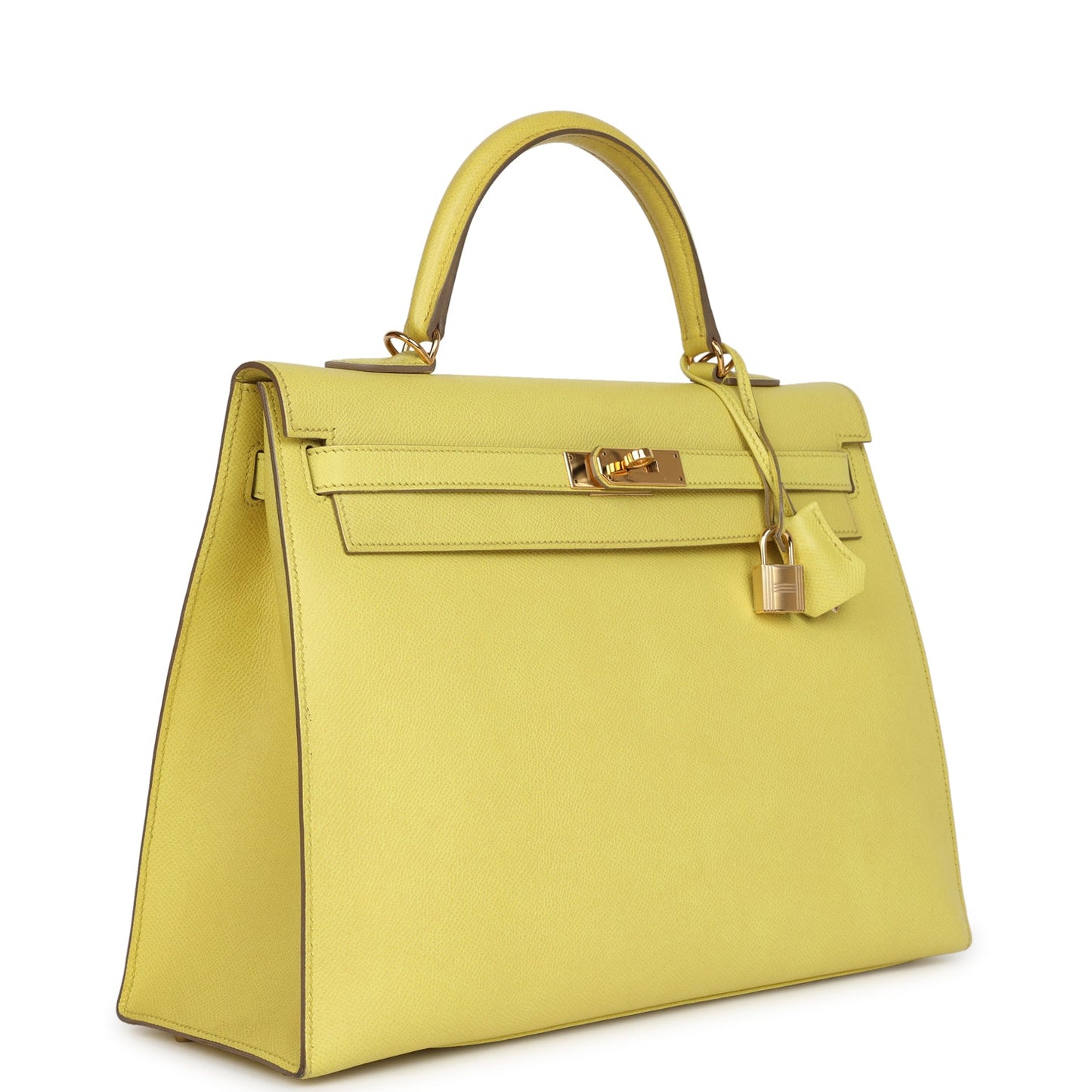 Hermes Kelly Sellier 35 Soufre Epsom Gold Hardware